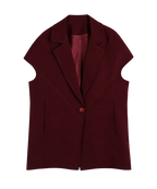 Hibiscus Vest in Burgundy