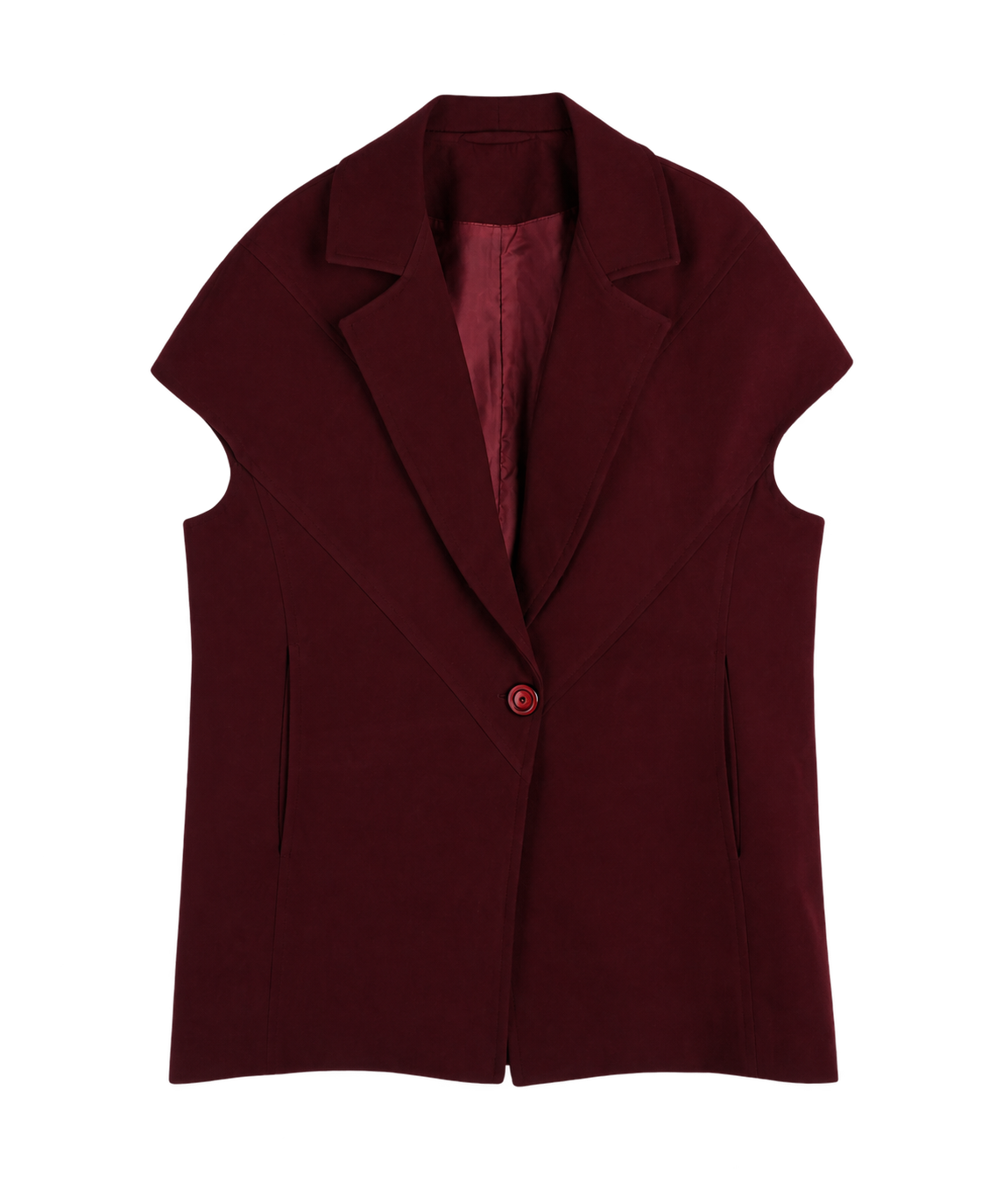 Hibiscus Vest in Burgundy