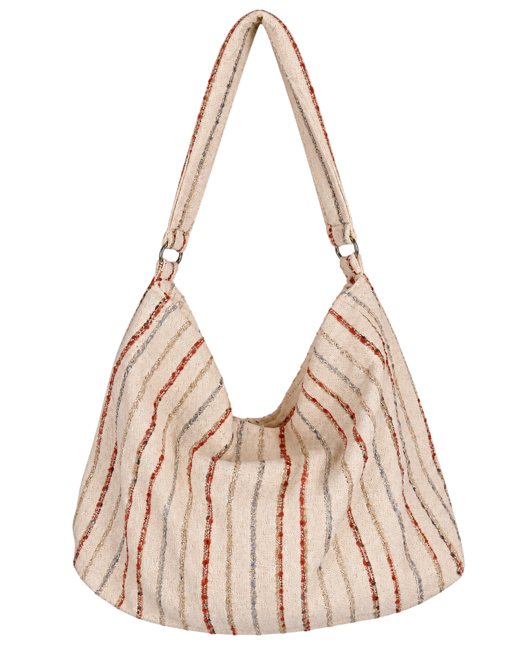 ⁠ ⁠Earthy Striped Oriental Lily Dress and Bag