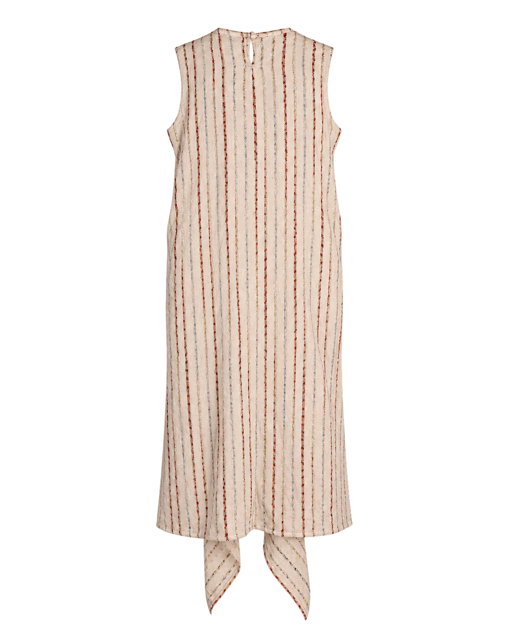 ⁠ ⁠Earthy Striped Oriental Lily Dress and Bag