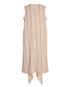 ⁠ ⁠Earthy Striped Oriental Lily Dress and Bag