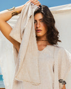 Chrysanthemum Dress in Beige