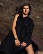 Wild Chicory Shirt Dress in Black