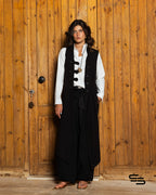 Autumn Crocus Kimono in Black
