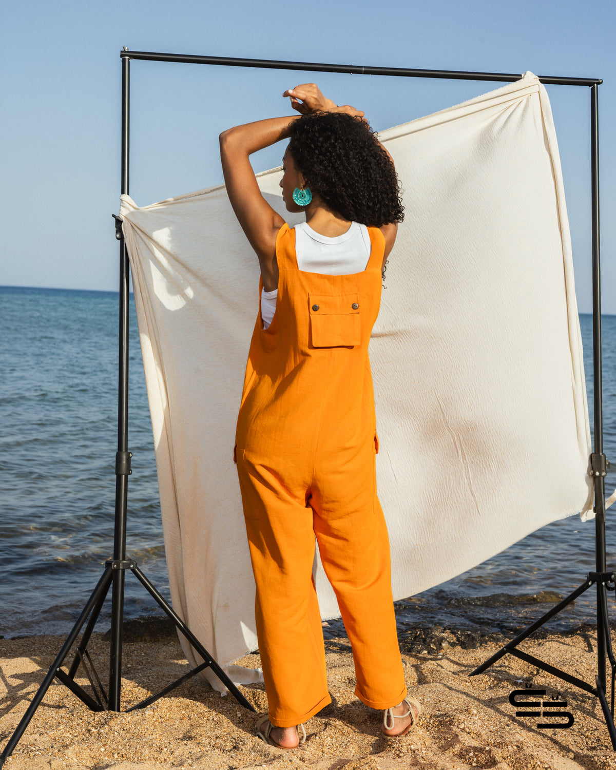 Marshmallow Jumpsuit in Orange