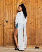 ⁠ ⁠Sea Lavender Cardigan in White