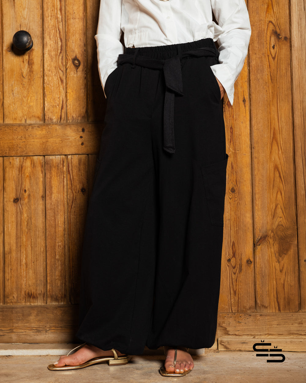 Egyptian Cotton Pants in Black