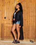 ⁠Sea Lavender Cardigan in Black