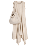 Silver Striped Oriental Lily Dress and Bag